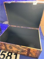 Wooden box and chest type box - 17"L x 8"T