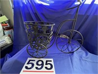 Tricycle planter holder-metal