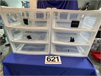 25"T x 22 1/2"W plastic 3 drawer cabinets - 2