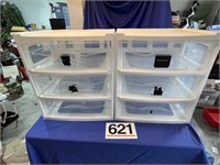 25"T x 22 1/2"W plastic 3 drawer cabinets - 2