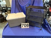 Metal File Cabinet & Ice Chest
