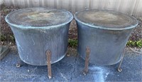 Pair of Copper Outdoor Side Tables