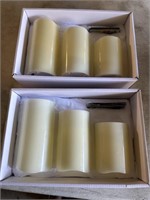 2 New Flameless Candle Sets w/ Remotes