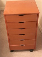 6 Drawer Rolling Cart A