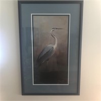 Daniel Rudolph Blue Heron Signed Artwork
