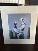 2 Pelicans Canvas Artwork