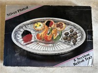 Silverplated 5 Section Relish Tray in Box