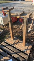 (2) 33 inch iron equipment stands 

33 inch