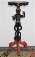 19th century carved ebonized blackamoor pedestal