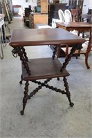 Antique Oak Two Tier Parlor Table