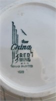 True China Red wing bowl, hand painted