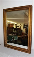 antique wood framed mirror 37.5"h x 27.5"