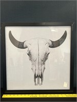 Soutwest Framed Cow Skull Picture