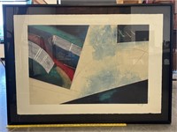 Large Framed Signed Abstract Art