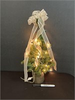 Small Decorative Lighted Christmas Tree