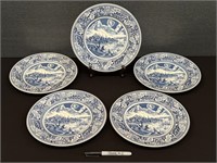 5 Johnson Brothers Historic America Dinner Plates