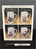 1982 Norman Rockwell Mugs New In Box