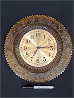 Vintage Indiana Glass Amber Wall Clock