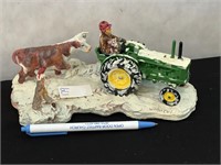 Lowel Davis Tractor Winter Calf Figurine