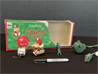 Vintage Merry Fishing Elf