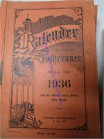 GERMAN LUTHERAN CALENDAR BOOKS