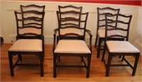 set solid mahogany Chippendale dining chairs