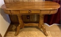 Amish Oak Console Table
