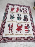Signed Christmas Throw/Tapestry