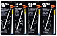New 4pc CLEAN SIP Water Filter Straw MSRP $15 ea.