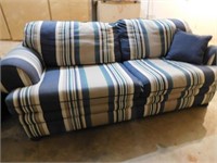 Couch, attached back cushions