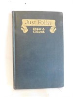 Just Folks by Edgar Guess, autographed, 1917