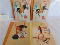 Burgess Roye signed print, cards, note (5)