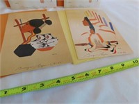 Burgess Roye signed print, cards, note (5)