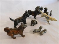 Metal Dogs, Squirrels Figurines (8+)