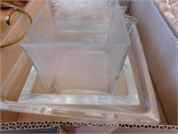 Clear Glass Vases, Bowls, Platters (2 boxes)