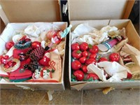Christmas Ornaments, variety (2 boxes)