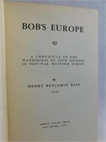 Bob’s Europe by Bass, autographed book, 1949