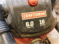 Craftsman 16 gallon shop vac- powers on