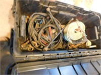 Plano Tub w/ jumper cables, ratchet straps