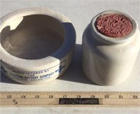 WESTERN POTTERY BOWL AND SMALL CROCK