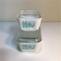 2 BUTTERPRINT PYREX FREEZER 0501 / 0502 1 1/2 PT.