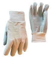 New 12 Pairs Leather Palm Work Gloves