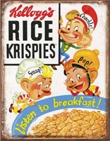 New Kellogg's Rice Krispies Tin Sign