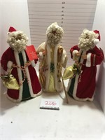 Lot of 3 Santa tree toppers