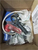 Box of miscellaneous hardware supplies