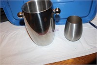 Stainless Ice Bucket And Wine Tumbler