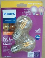 Philips LED 2 Pack 60W/5.5W Soft White-Dimmable