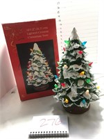12-1/2" Lighted Ceramic Christmas Tree