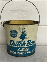 Dutch boy latex paint bucket vintage