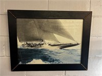 Regatta sailboat framed print